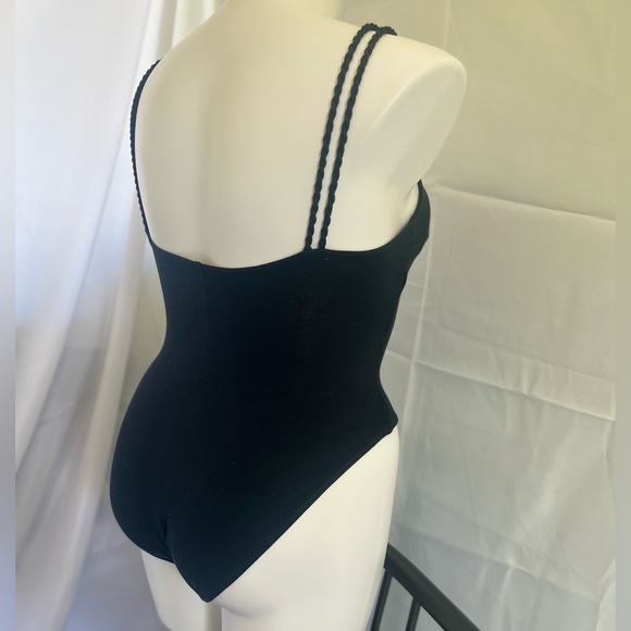 All Black with Golden Shell One-Piece Swim Wear - Picture 2 of 3